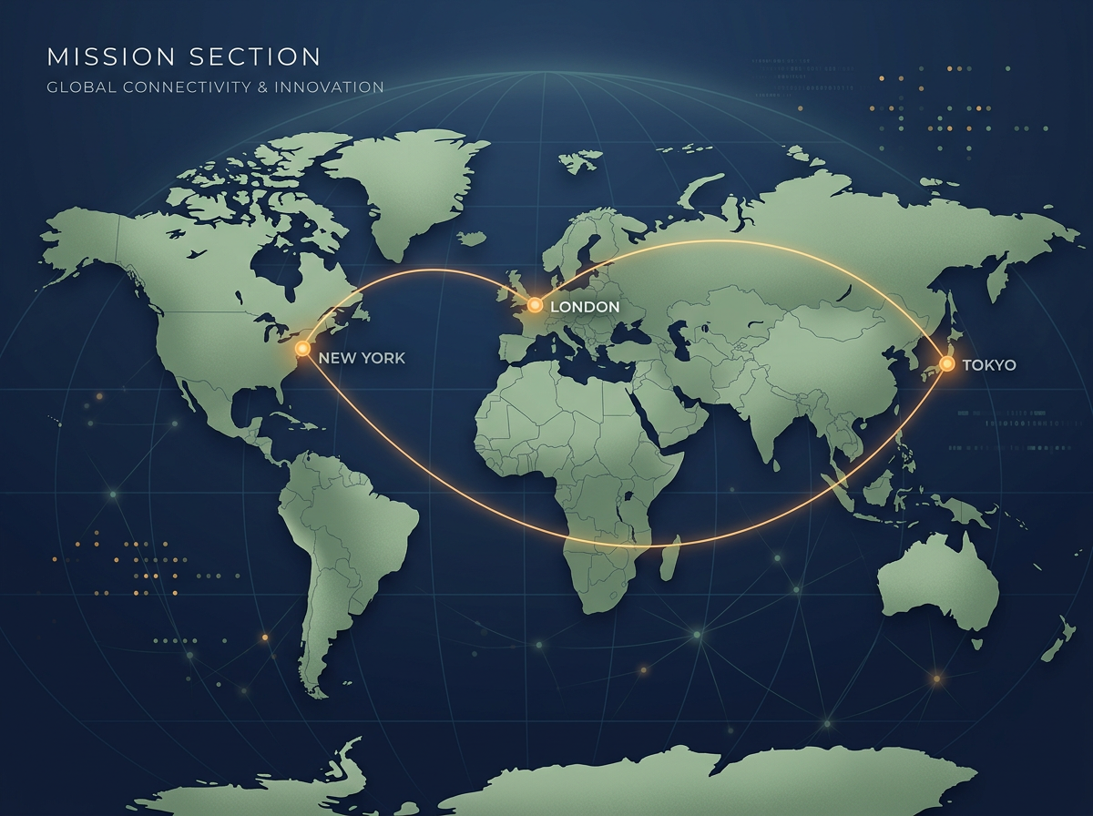 世界の市場を示す地図のイメージ
